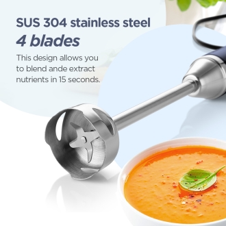 Hand Blender - Magiccos Immersion Stick Hand Blender - 9 Speeds Contorl, Slim Stick Blender Wand, 350W DC Motor, For Shakes and Smoothi